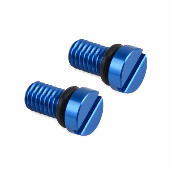 Zeta Front Fork Airvalve Cap Screw KYB / SHOWA Blue 2PCS - Image 2
