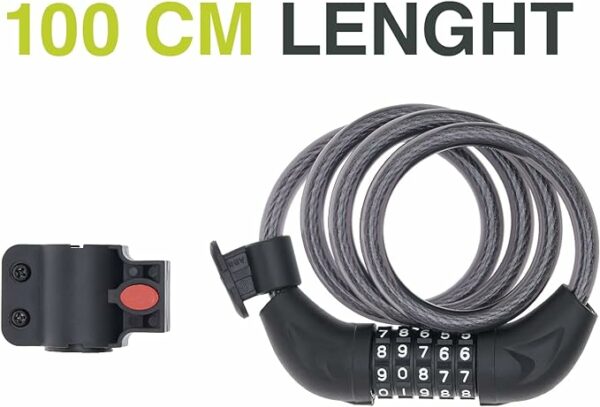 Interphone Cable Lock for Bike/E-Scooter - Black - Image 2