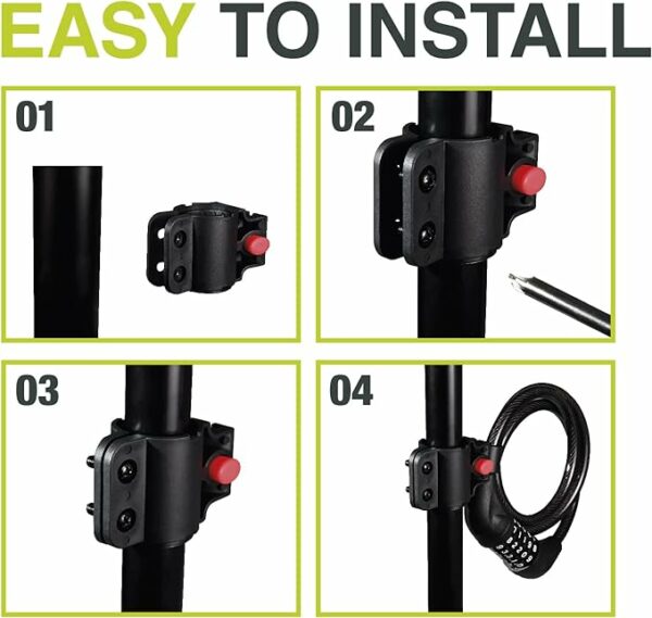 Interphone Cable Lock for Bike/E-Scooter - Black - Image 3
