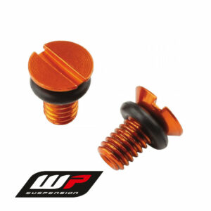 Zeta Front Fork Airvalve Cap Screw WP Orange 2PCS