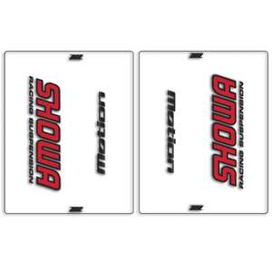 DRC Front Fork Decal Showa Clear Red / Black